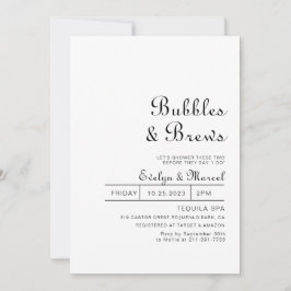 Invitación Burbujas Minimalistas clásicas y breves ducha de n