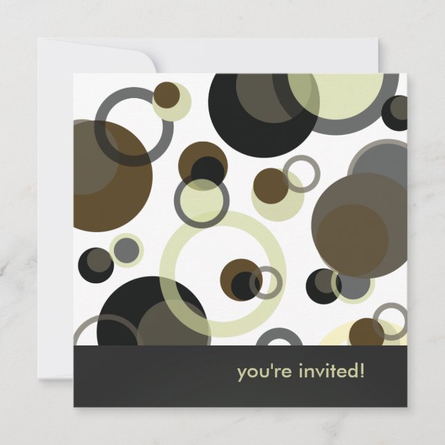 Invitación Burbujas para la fiesta de cumpleaños (Anverso)