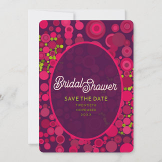 Invitación Burbujas Rosa Caliente Fiesta de Chicas Noche fuer