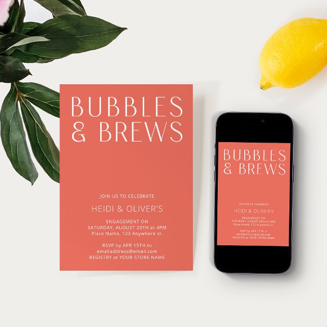 Invitación Burbujas rosadas vibrantes y modernas y genera com (Subido por el creador)