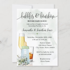 Invitación Burbujas y azufre antes del bebé debido a la ducha
