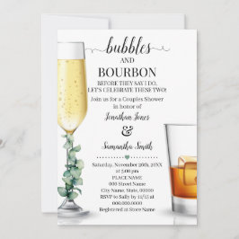 Invitación Burbujas y Bourbon antes de duchar la vegetación I