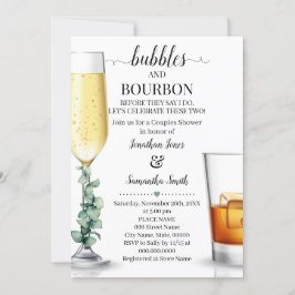 Invitación Burbujas y Bourbon antes de duchar la vegetación I