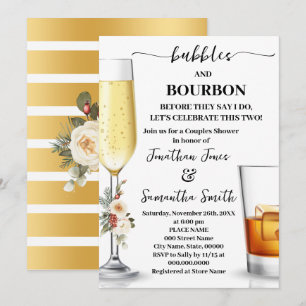 Invitación Burbujas y Bourbon Antes de Ducharme en Invierno