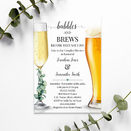 Invitación Burbujas y breas antes de duchar vegetación