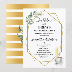Invitación Burbujas y brechas antes de hacer oro verde