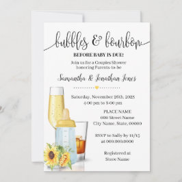 Invitación Burbujas y brechas antes del bebé debido a la duch