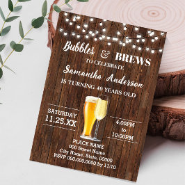 Invitación Burbujas y breves Adultos Cumpleaños