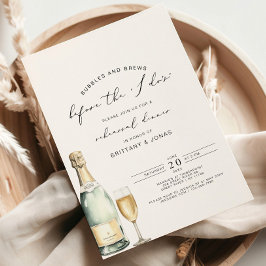 Invitación Burbujas y breves antes de la cena ensayal