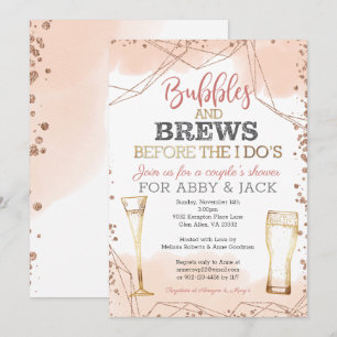 Invitación Burbujas y breves antes de la ducha de I Do