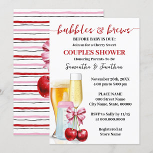Invitación Burbujas y breves antes de que el bebé se haga car