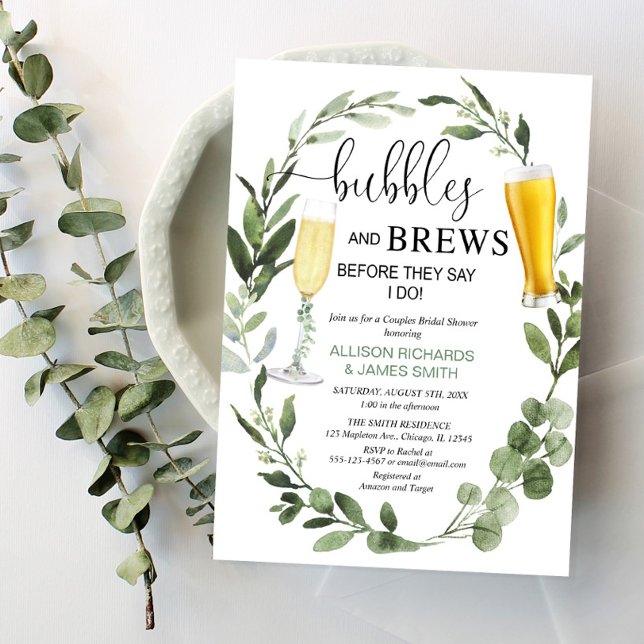 Invitación Burbujas y breves duchas de novias (Subido por el creador)