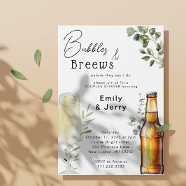 Invitación Burbujas y Brisas Fiesta de Regalo para Pareja de 