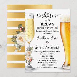 Invitación Burbujas y Cervezas de Invierno Antes de Ducharme