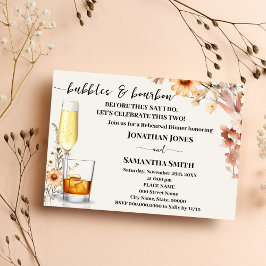 Invitación Burbujas y parejas de borbones ducha Caer flores s