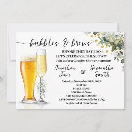 Invitación Burbujas y siembra Eucalipto y ducha de parejas de