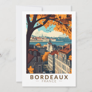 Invitación Burdeos Francia Viaje Arte Vintage