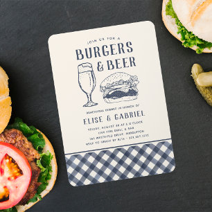 Invitación Burgers & Beer Rehearsal Dinner 