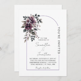 Invitación Burgundy and Sage Arch Wedding | Invi