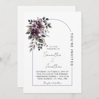 Invitación Burgundy and Sage Arch Wedding | Invi