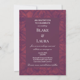 Invitación Burgundy Atentuado Tonos Tierra de Primavera Bati