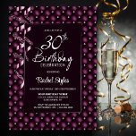Invitación Burgundy Diamond Pattern 30th Birthday Fiesta<br><div class="desc">Invite a sus amigos y seres queridos con esta elegante invitación de fiesta de 30 años con un patrón de diamantes de color burdeos que incluye un área de texto de personalizable que le permite incluir sin esfuerzo todos los detalles necesarios para su celebración especial de cumpleaños, incluyendo la fecha,...</div>