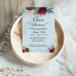 Invitación Burgundy Floral Sweet Dieciséis cumpleaños<br><div class="desc">Esta carnosa y florida invitación para 16 cumpleaños es perfecta para un simple cumpleaños 16. El elegante diseño de boho cuenta con una marina acuarela,  flores color rosa rubor y flores enológicas con detalles artísticos pintados con lápices.</div>