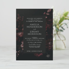 Invitación Burgundy Moody Floral