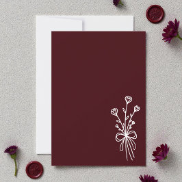 Invitación Burgundy Profundo Minimalista Elegante