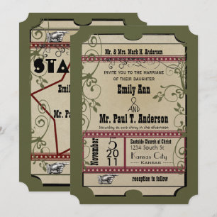 Invitación Burgundy y los Bodas de la ley de reproducción tex