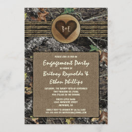 Invitación Burlap + Hunting Camo Engagement Party Invitacione