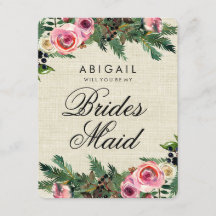 Burlap Pine De Invierno Rústico Te Hará Una Novia