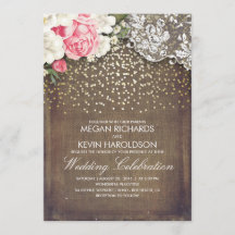 Burlap y Flores rosadas rusticas Boda de oro de en