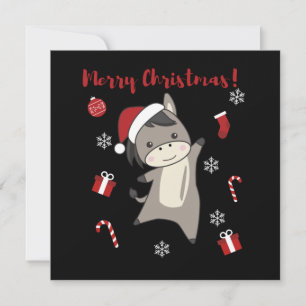 Invitación Burros Navideños Animales de Invierno