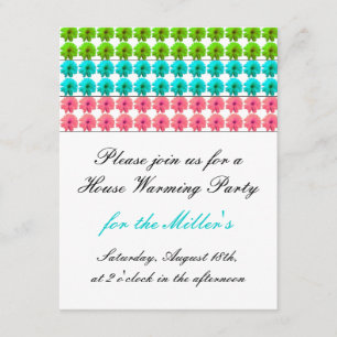 Invitación Burst of Flowers House Warming Invitation