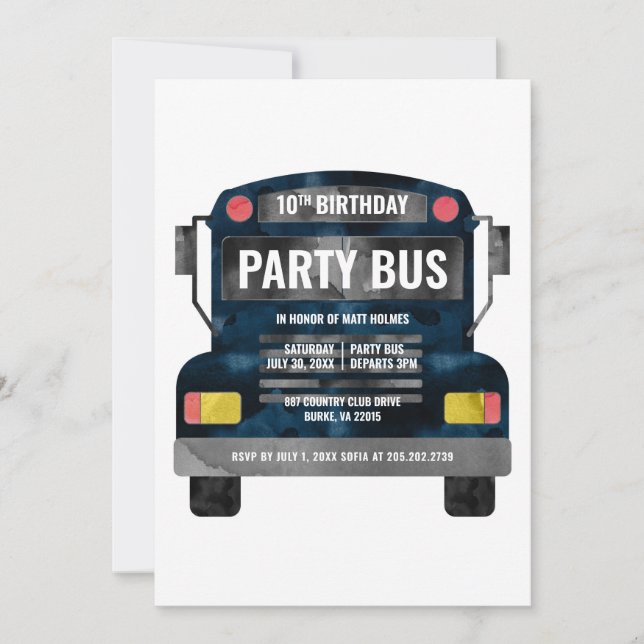 Invitación Bus Fiesta (Anverso)
