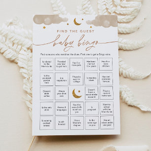 Invitación Buscar la estrella del juego de bingo bebé invitad