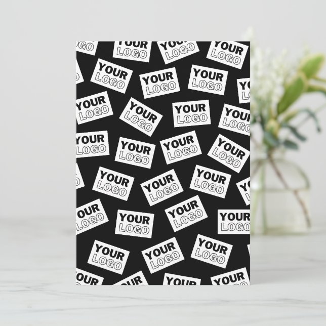 Invitación Buscar su logotipo o cualquier foto colocado aleat (Anverso de pie)