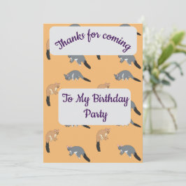 Invitación Bushy Tail Possums Thank you Card