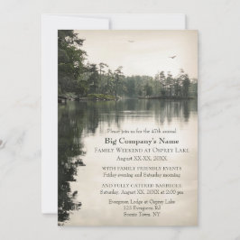 Invitación Business Church Retreat Family Jamboree en un lago