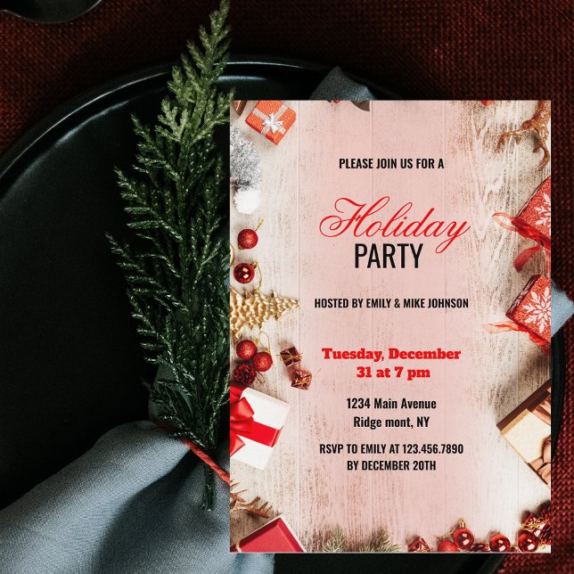 Invitación Business Company Employee Corporate holiday party (Subido por el creador)