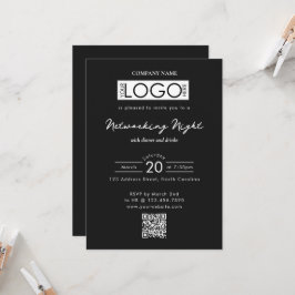 Invitación Business Networking Dinner Event Logo QR Code