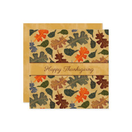 Invitación Business Otumn Oak Tree deja feliz día de gracias