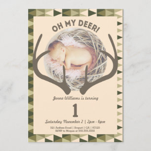 Invitación Búsqueda de cumpleaños de las astas del chica