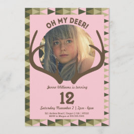 Invitación Búsqueda de cumpleaños de las astas del chica