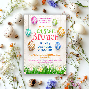 Invitación Búsqueda de Huevos de Pascua con Acuarela Chic y B