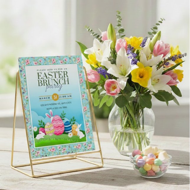 Invitación Búsqueda de Huevos de Pascua, Fiesta de Celebració (Subido por el creador)