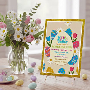 Invitación Búsqueda de Huevos de Pascua   Fiesta Floral en Ma