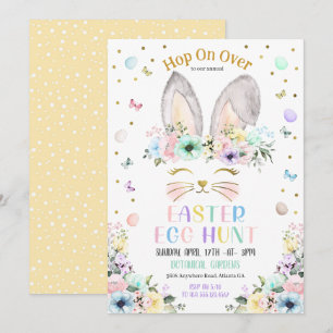 Invitación Búsqueda de huevos de Pascua Ojos de conejo Arcoír