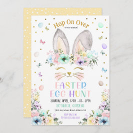 Invitación Búsqueda de Huevos de Pascua Orejas de Conejo Arco